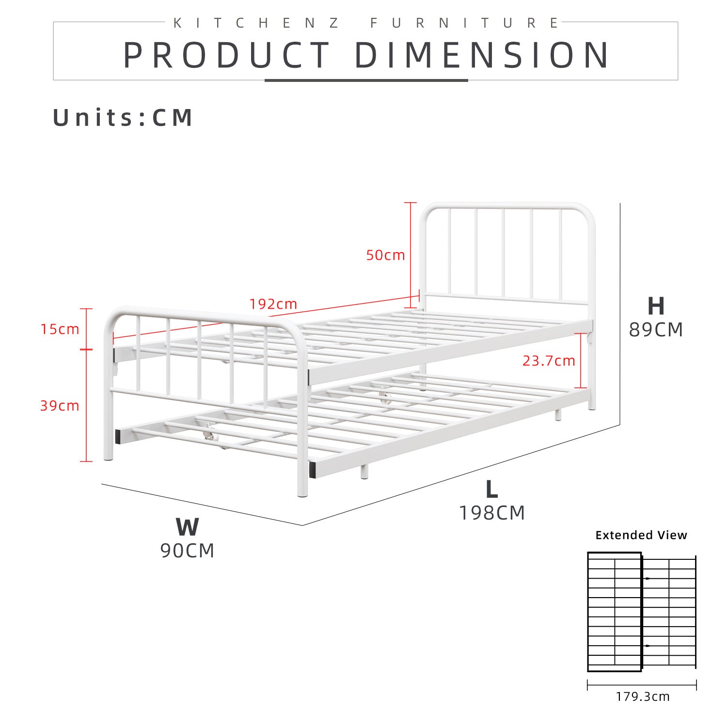  crazy combo deal kitchenz single trundle bed pop out day bedframe