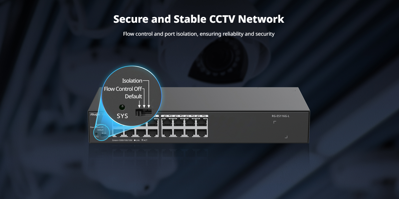 Ruijie 24 Port Gigabit Unmanaged Desktop IP Network Switch 24 RJ45 LAN ...