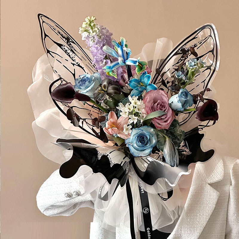 BUTTERFLY Flower Wrapping Paper Bouquet Gift Florist Butterflies Rama ...