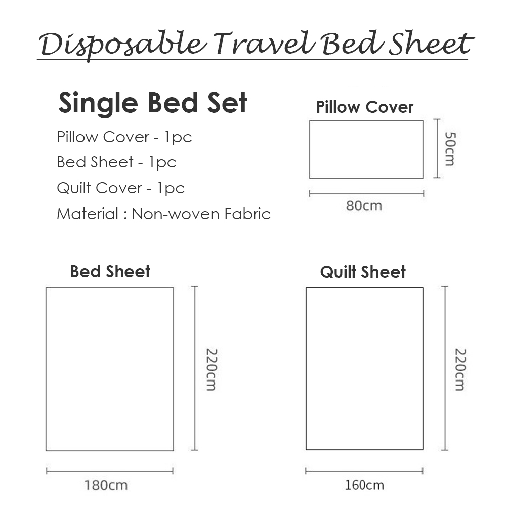 Disposable Bed Sheet Cover Travel Bedsheet Cover Hotel Bed Cover Single