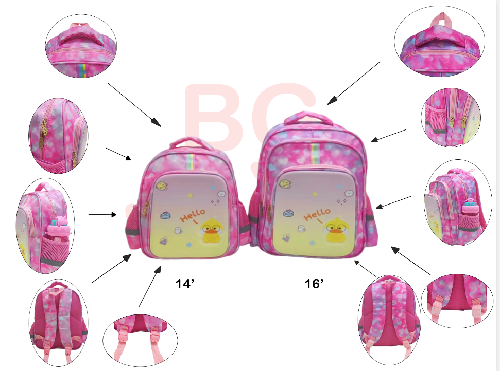 33cm 41cm 3D Plush Toys Cartoon School Backpack Kids Waterproof Bagpack ...