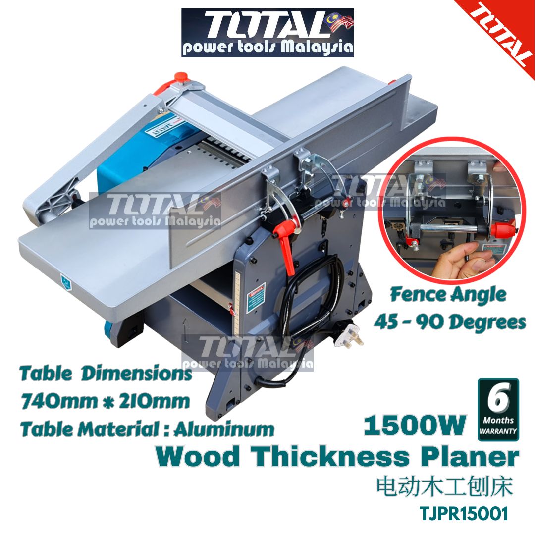 TOTAL Electric 8'' Bench Top 1500W wood thickness planer Jointer/Planer