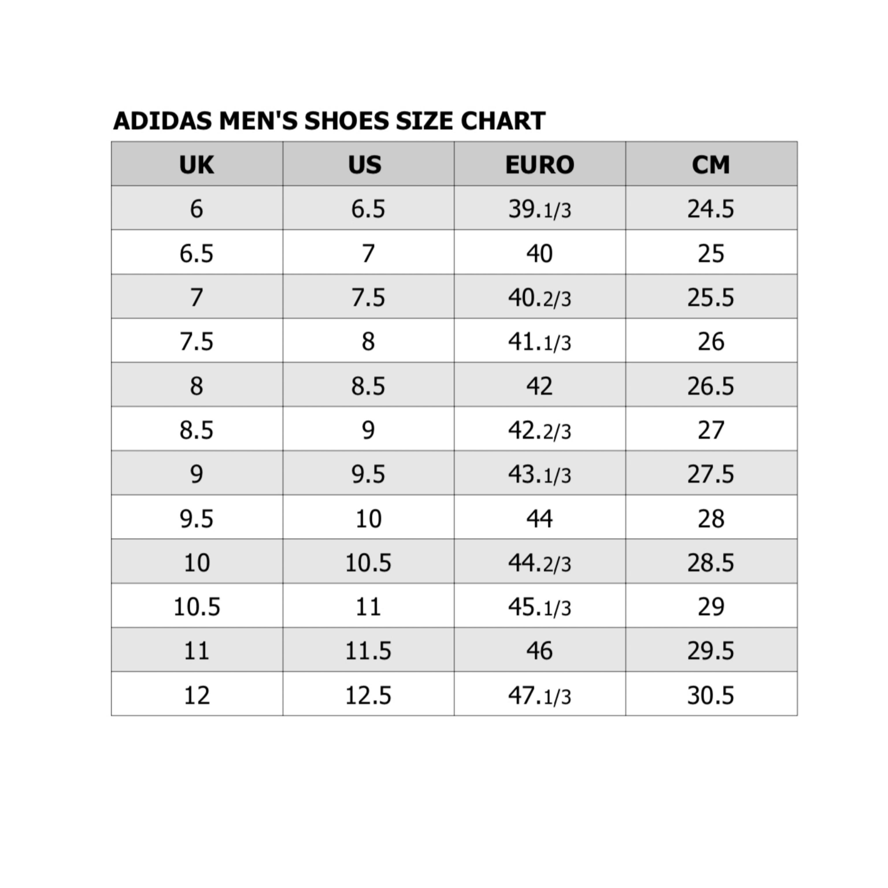 Size Chart Sepatu Futsal Adidas ADIDAS GOLETTO VII IN BLACK WHITE