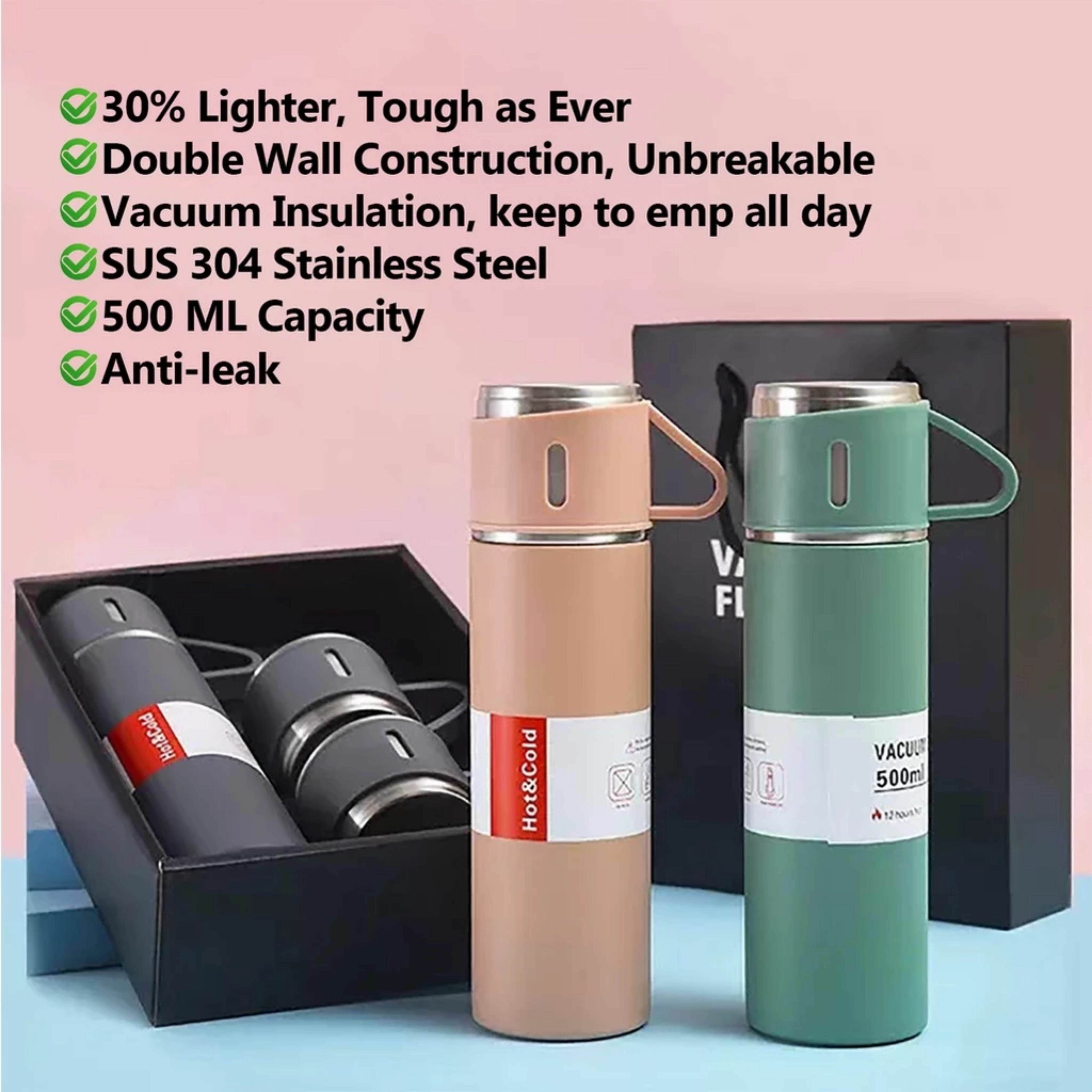 Premium Thermal Flask 304 Stainless Steel Vacuum Flask Bottle Gift Set ...