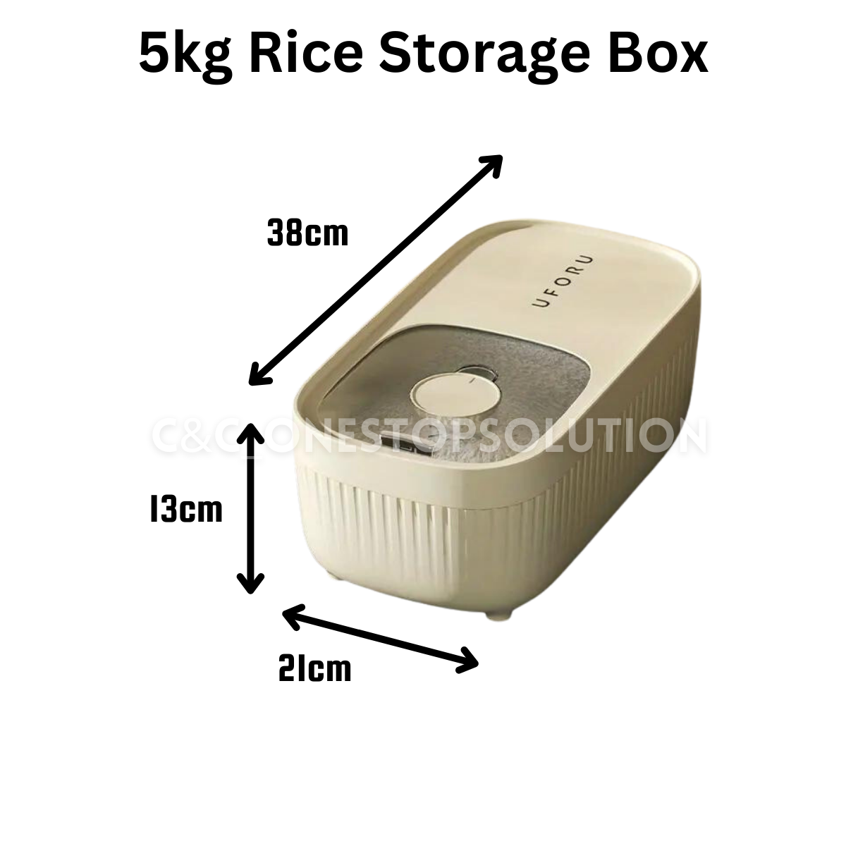 C&C 10kg Rice Dispenser Airtight Automatic Rice Dispenser Rice Storage ...