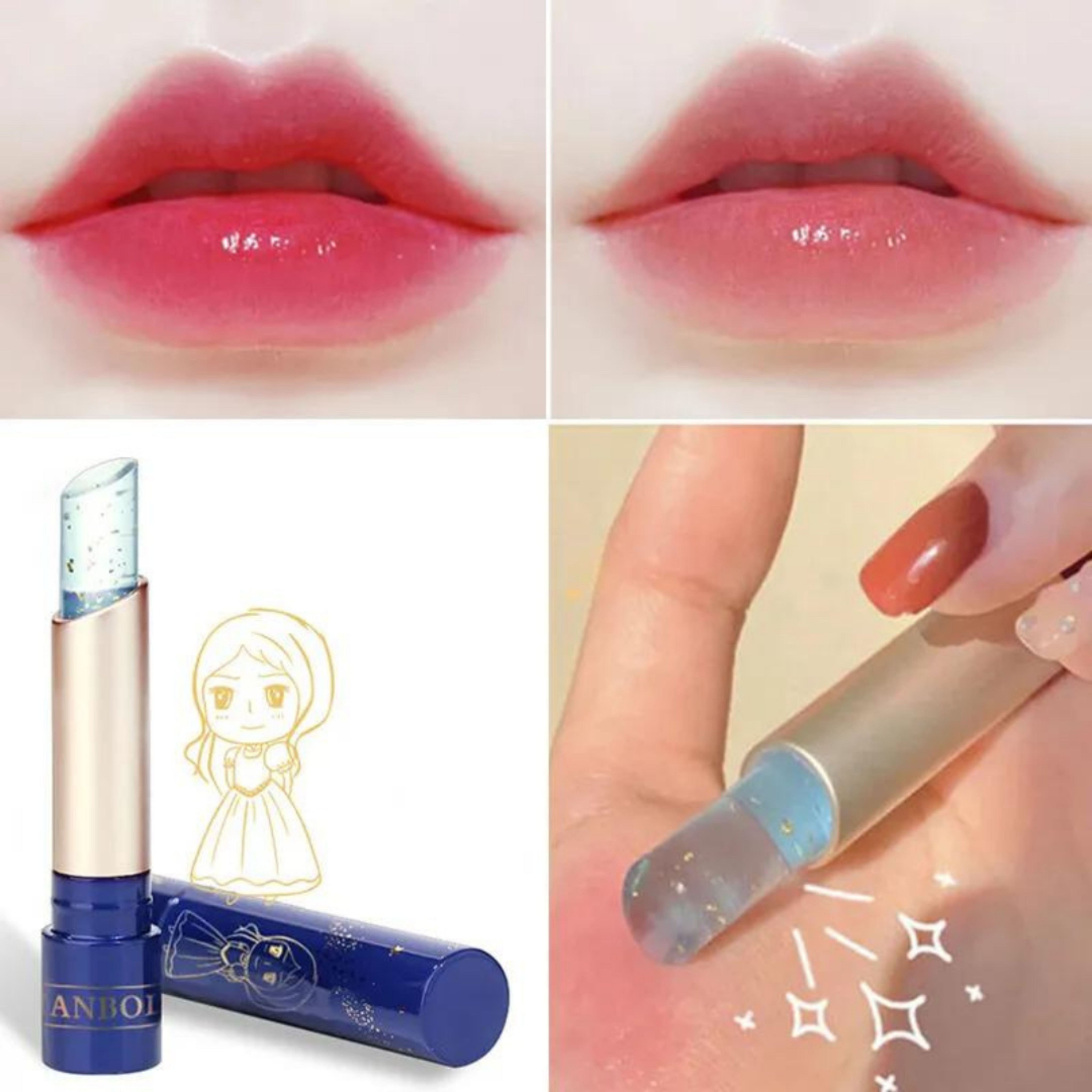 HANBOLI 24K Temperature Changing Color Lip Balm Long Lasting | Shopee ...