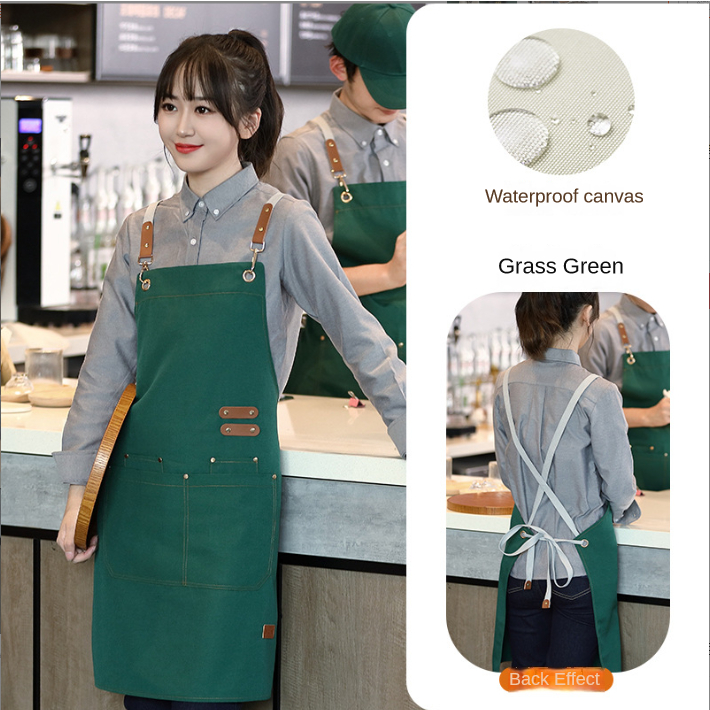 Cross Over H-Type Apron Waterproof Anti Oil Unisex kitchen Appron Chef ...