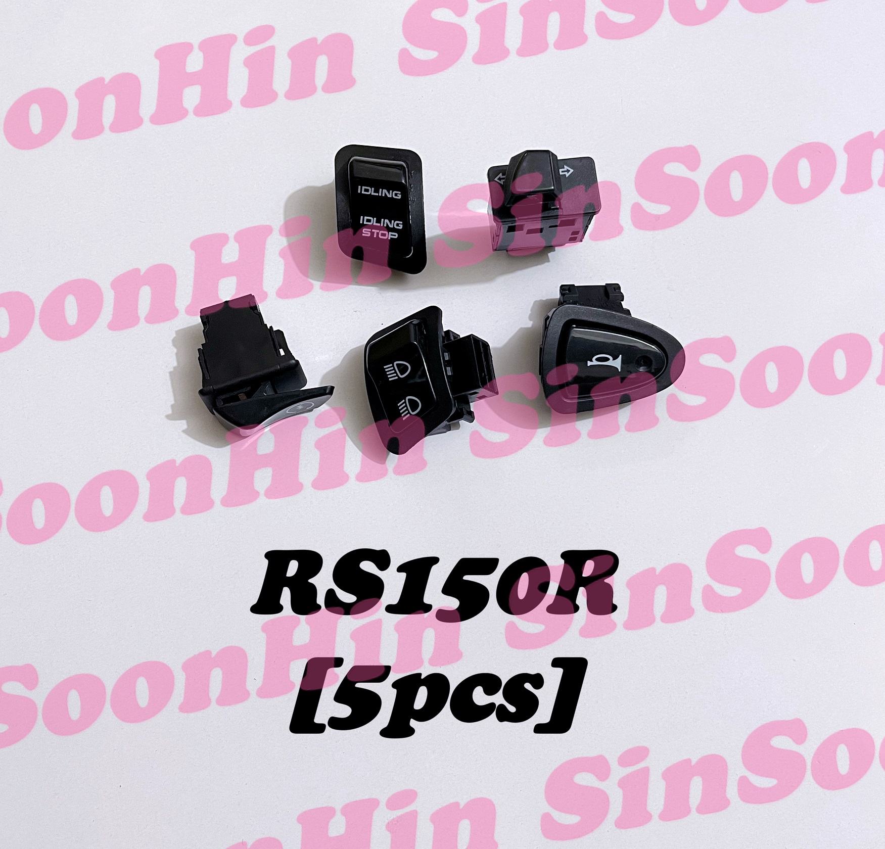 Honda RS150R 5PCS Set Button Starter Horn Signal Hi Low On Off Cover ...