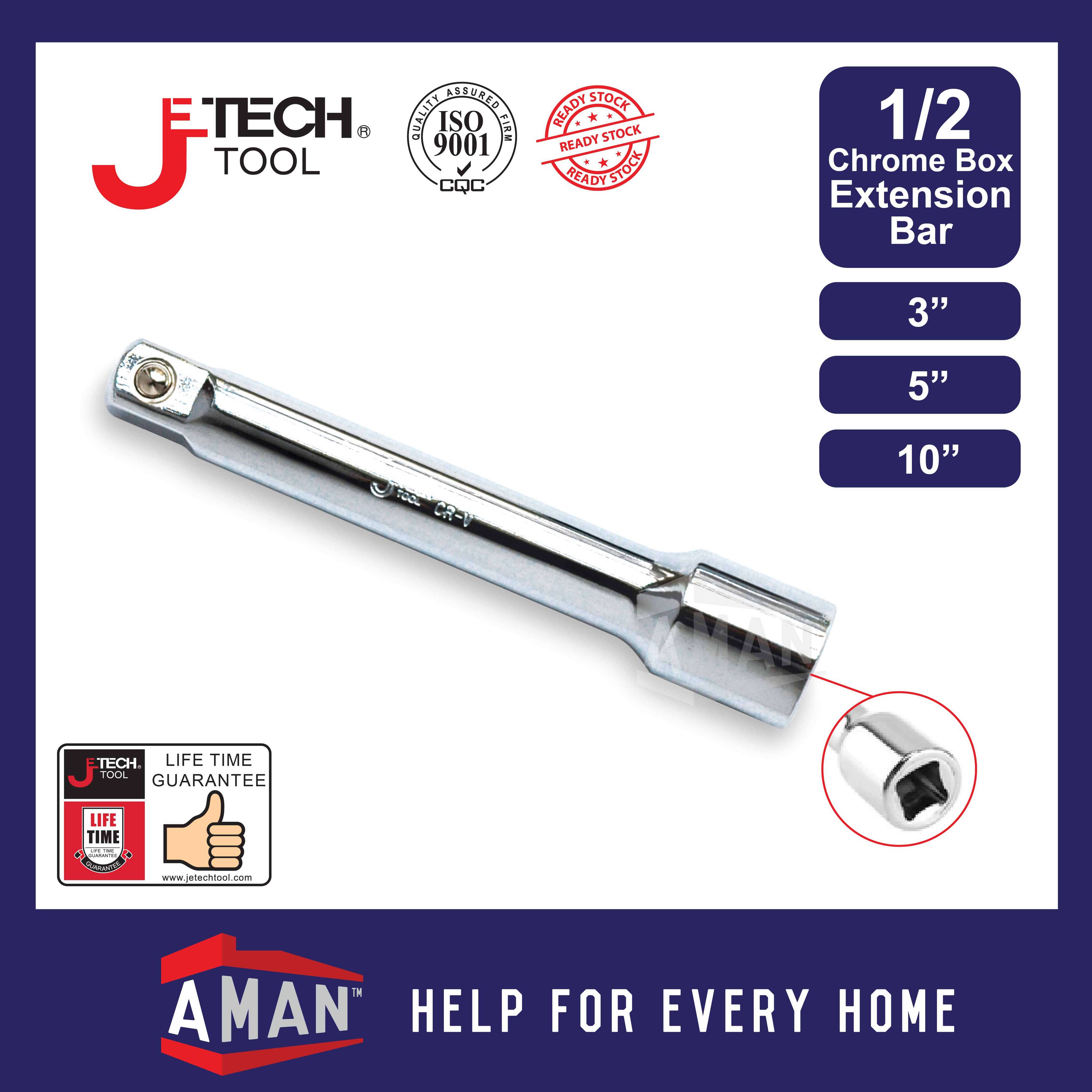 JETECH Chrome Extension Bar Box Socket Extension Box Socket 1/2" Drive ...