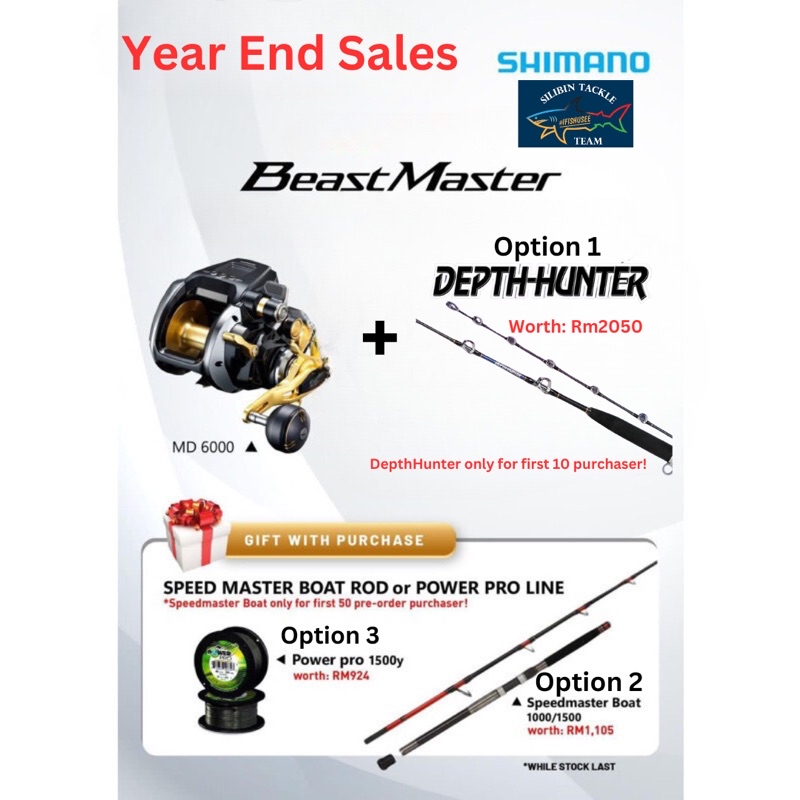 23 SHIMANO BEASTMASTER MD6000 With One Year Local Warranty & Free Gift ...