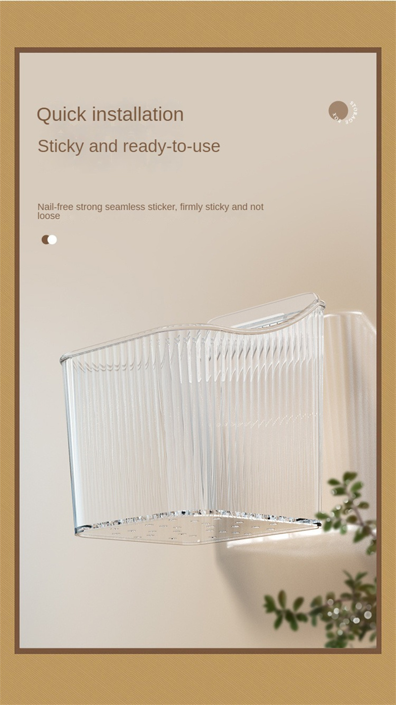 Tradlux Kitchen Transparent Storage Basket Wall-Hanging Small Objects ...