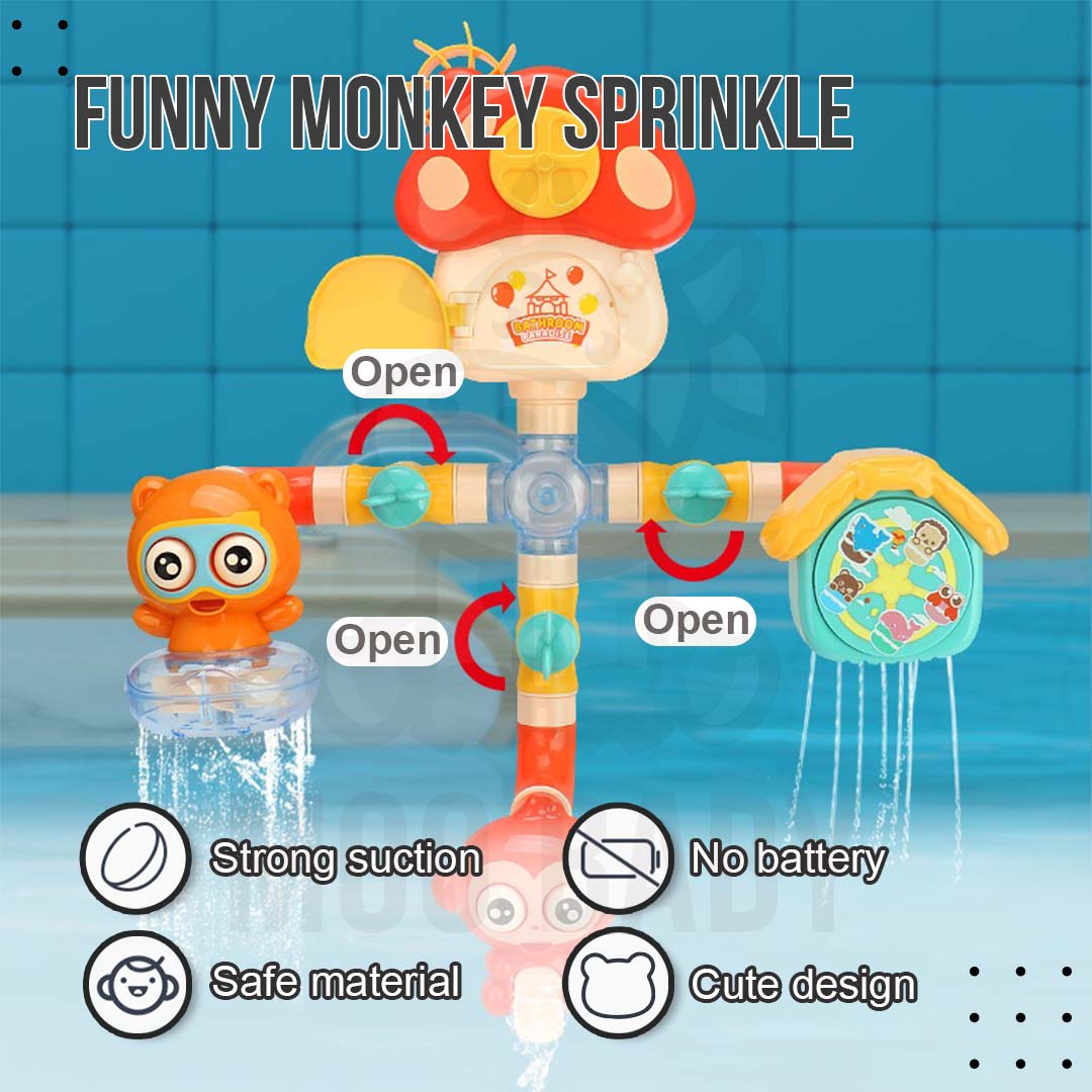 Moo Baby Mainan Mandi Toy Baby Bath Toy Sprinkle Monkey Baby Bath Toys ...