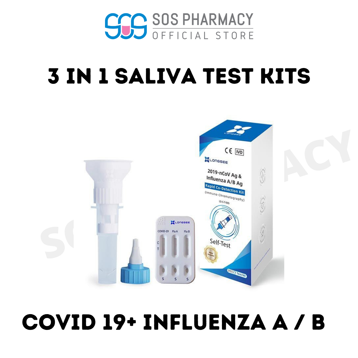 [READY STOCK] LONGSEE TEST KIT 3in1 influenza test kit 1'S Shopee