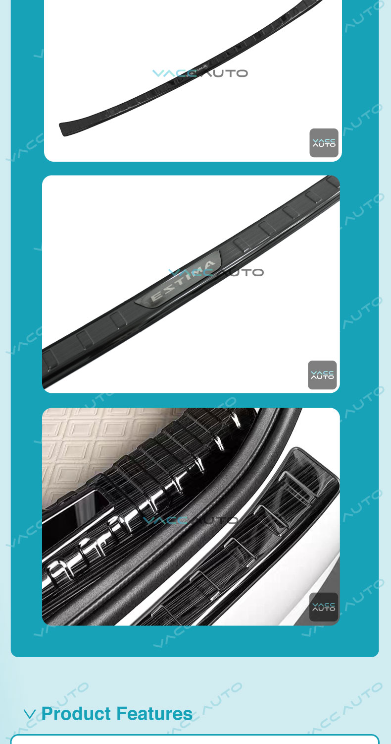 Toyota Estima (2006-2025)Rear Bumper Protector Out In Bonnet Protector ...