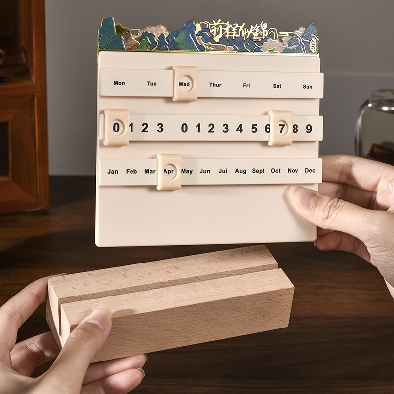 [FREE METAL RULER] INS Minimalist Creative DIY Perpetual Calendar ...