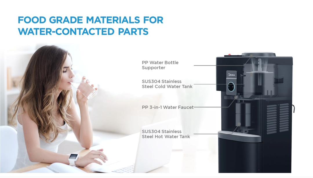 Penapis Air Midea Mild Alkaline Floor Standing Water Dispenser Hot