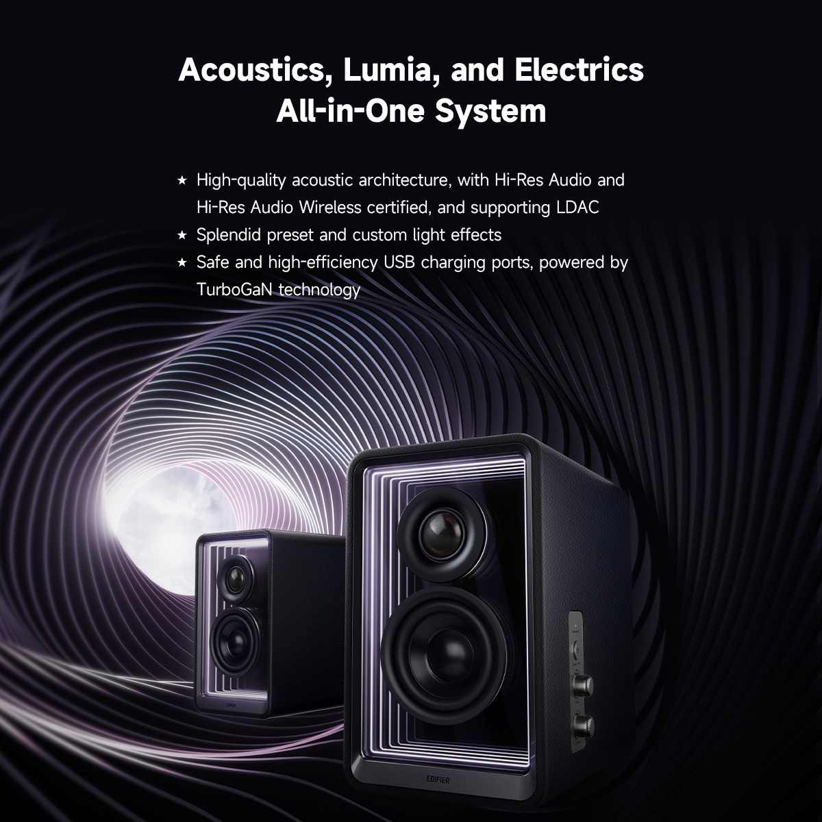 Edifier QR65 PC Active Monitor with GaN Charger Bluetooth V5.3 Hi