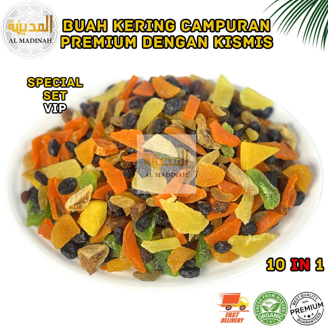 Buah Campuran Kering Dengan Kismis | Dried Mix Fruit With Raisin | 10 ...