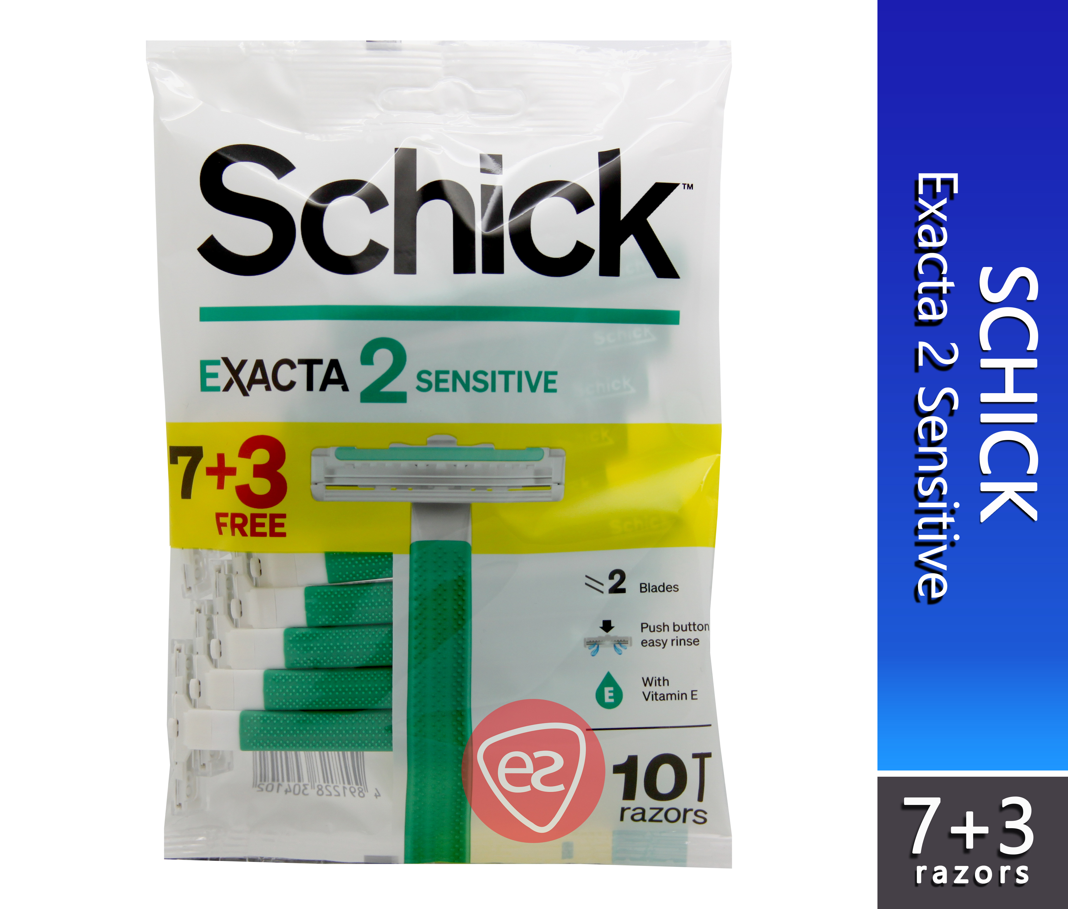Schick Exacta 2 Sensitive Disposable Razor (2+1 Free Razor / 5+2 Free ...
