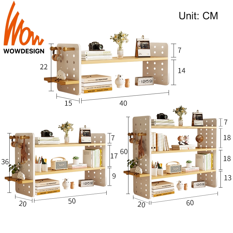 Desktop Rack Tabletop Organiser With Pegboard Desktop Storage Shelf rak ...