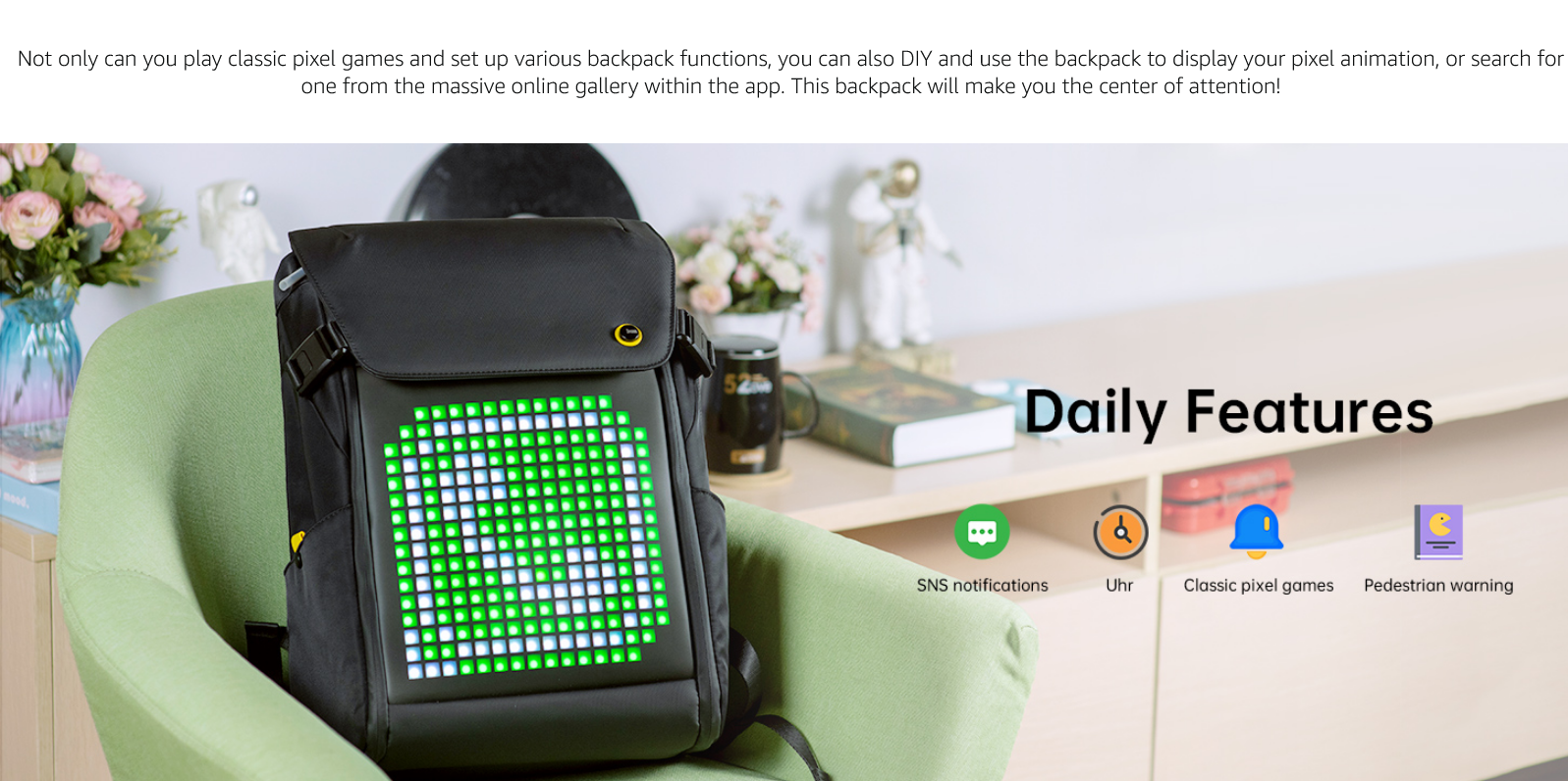 Divoom Pixoo S&Pixoo M&Cyberbag Backpack Customisable Pixel Art Multi ...