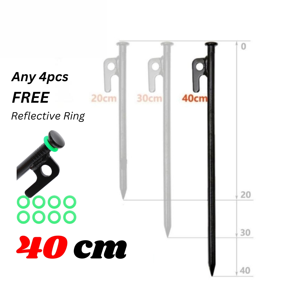 Camping Tent Peg Ground Nail Storage Bag Tent Hammer Long Ground T6Y8