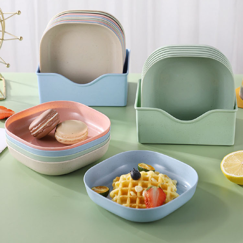 𝐋𝐎𝐍𝐆 𝐋𝐀𝐒𝐓𝐈𝐍𝐆 Wheat Straw Plate Dessert Snacks Sauce Dish Plates ...