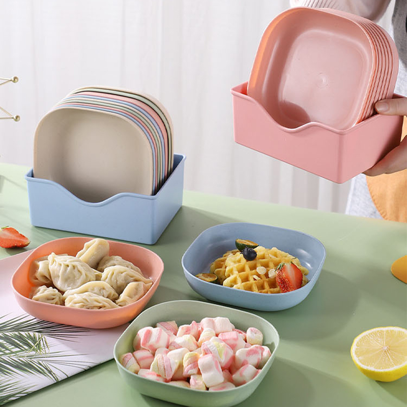 𝐋𝐎𝐍𝐆 𝐋𝐀𝐒𝐓𝐈𝐍𝐆 Wheat Straw Plate Dessert Snacks Sauce Dish Plates ...