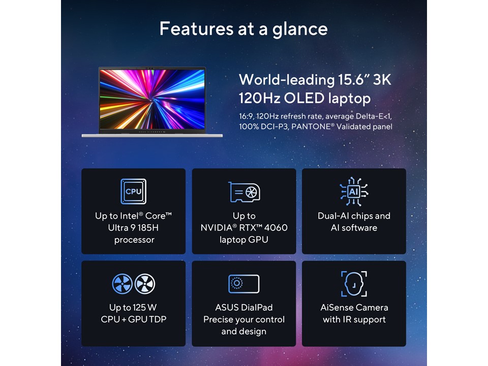 ASUS VIVOBOOK PRO 15 OLED (N6506)/ Intel Core Ultra 7/ 24GB RAM/ 1TB ...