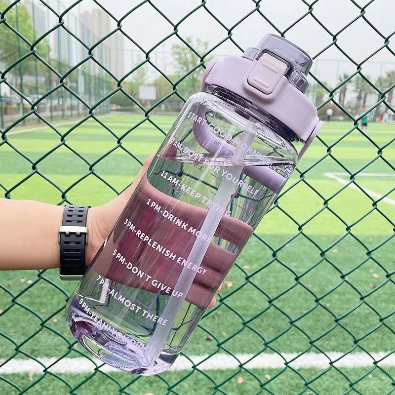 *Ready Stock* 2L Large Capacity Sport Water Bottle with Straw Handle ...