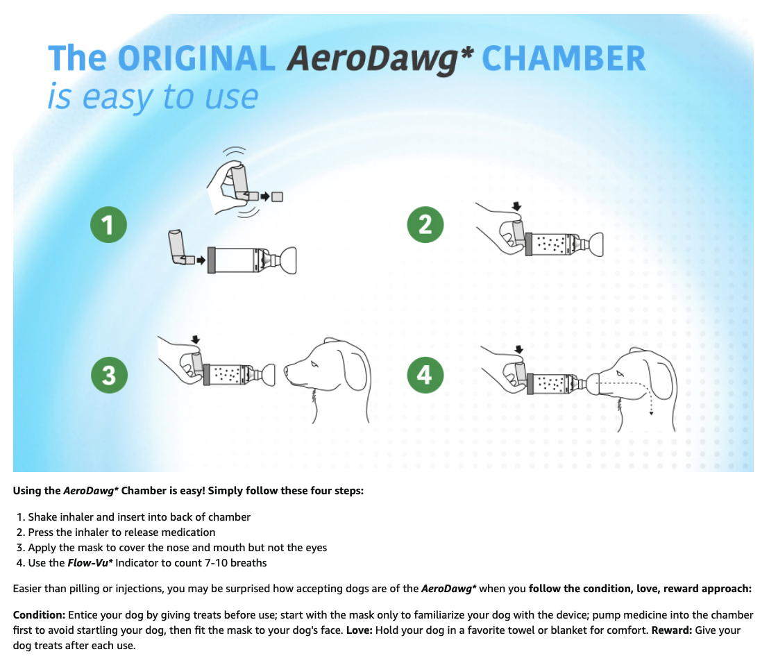 Aerodawg The Original Canine Aerosol Chamber Inhaler Spacer for Small ...