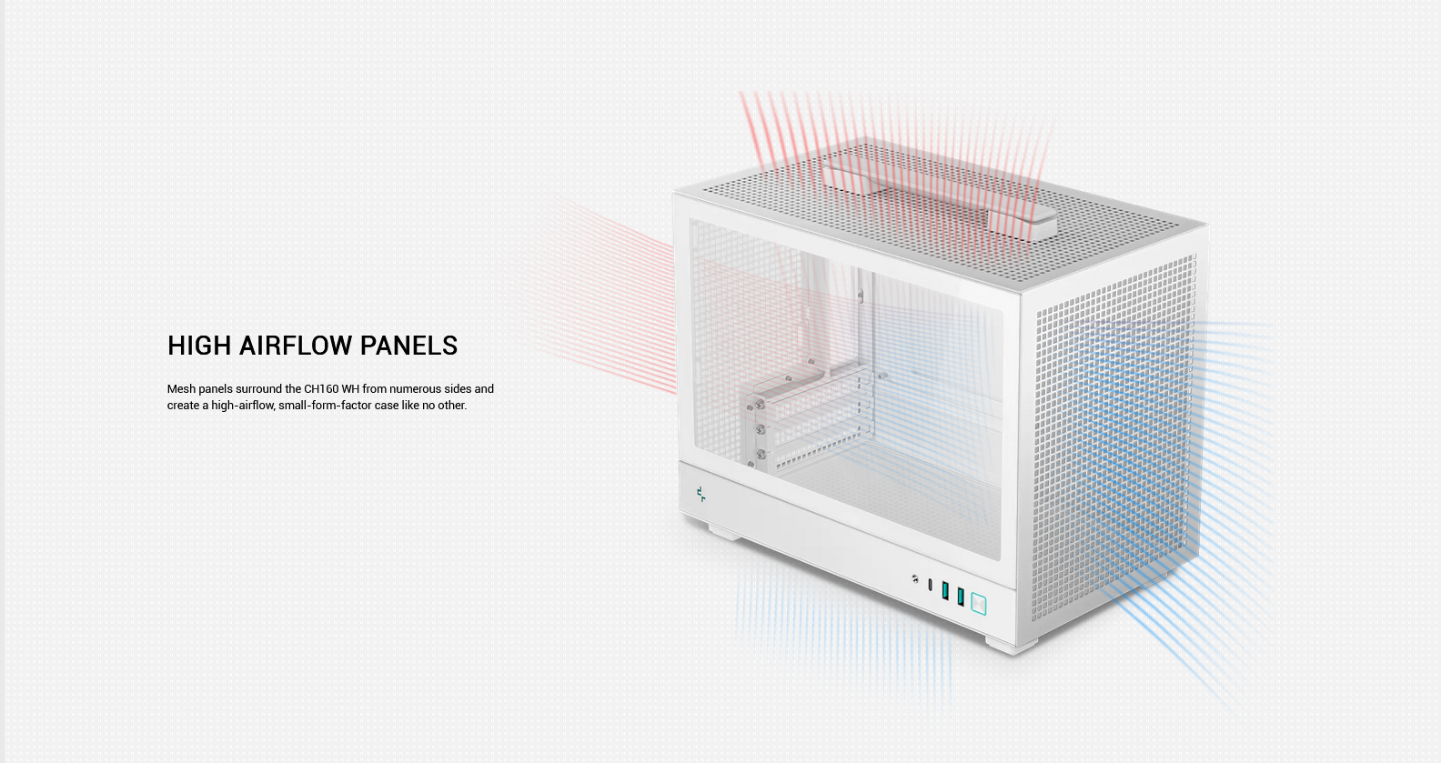 DEEPCOOL CH160 Ultra Portable Mini ITX & CH160 MATX & CH260 MATX ...