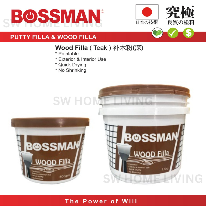 SW BOSSMAN PUTTY FILLER PUTTY FILLA FAST DRY FILLER EXTERIOR & INTERIOR ...