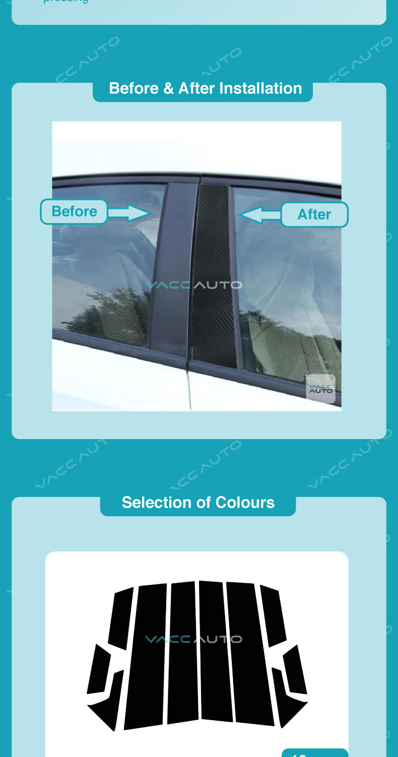 Honda HRV HRV 20222025 Door Pillar Dark (PC) Door Trim Window Cover