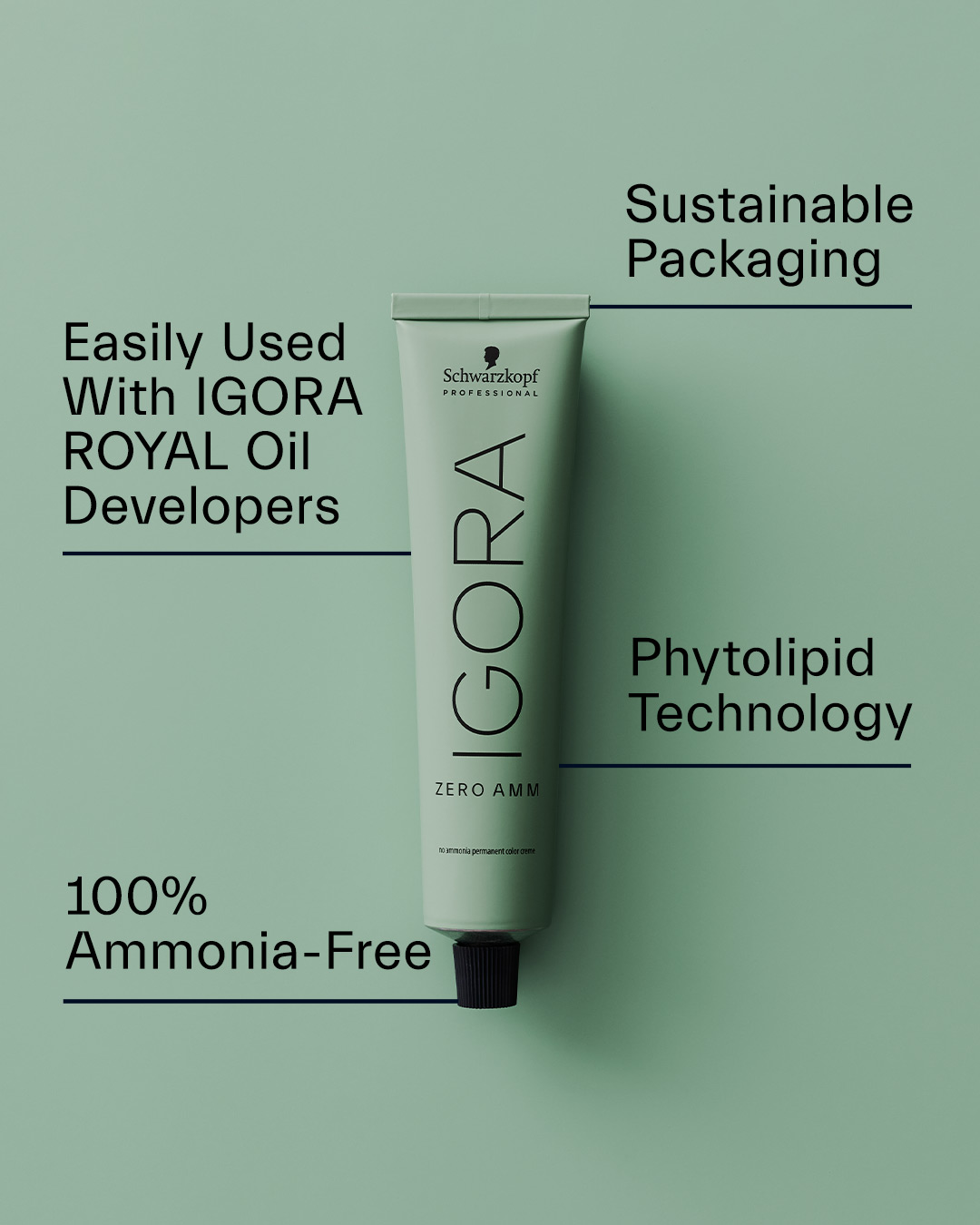 (NEW) Schwarzkopf Igora Color Royal Zero Amm Color 60ml Free Ammonia