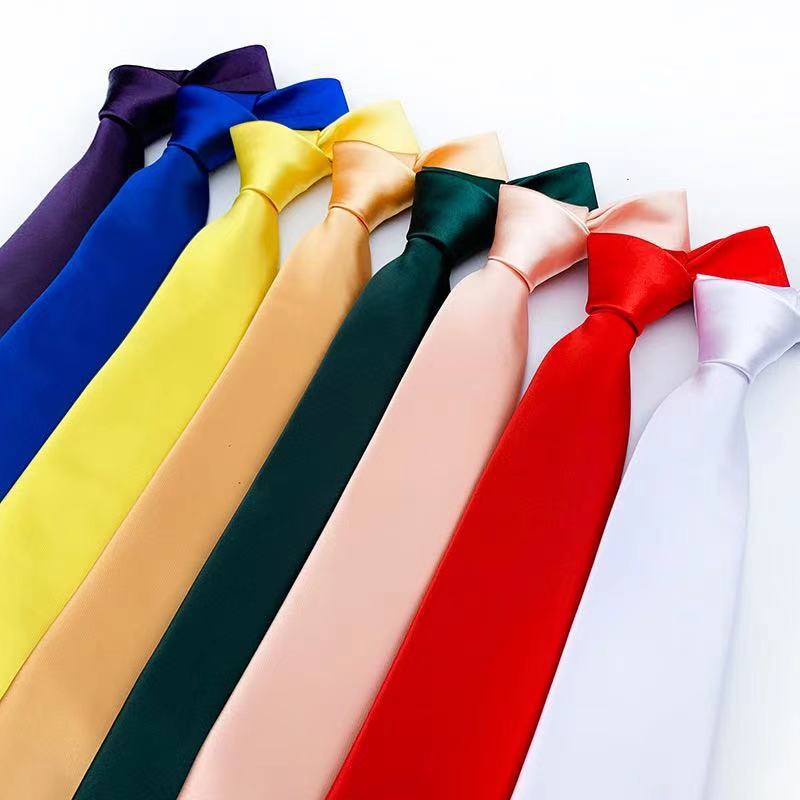 Guuniee Men's 100% Silk Necktie – Solid Color, Woven Plain Tie For Wedding, Business & Formal Wear, 6-8cm Width - View #6