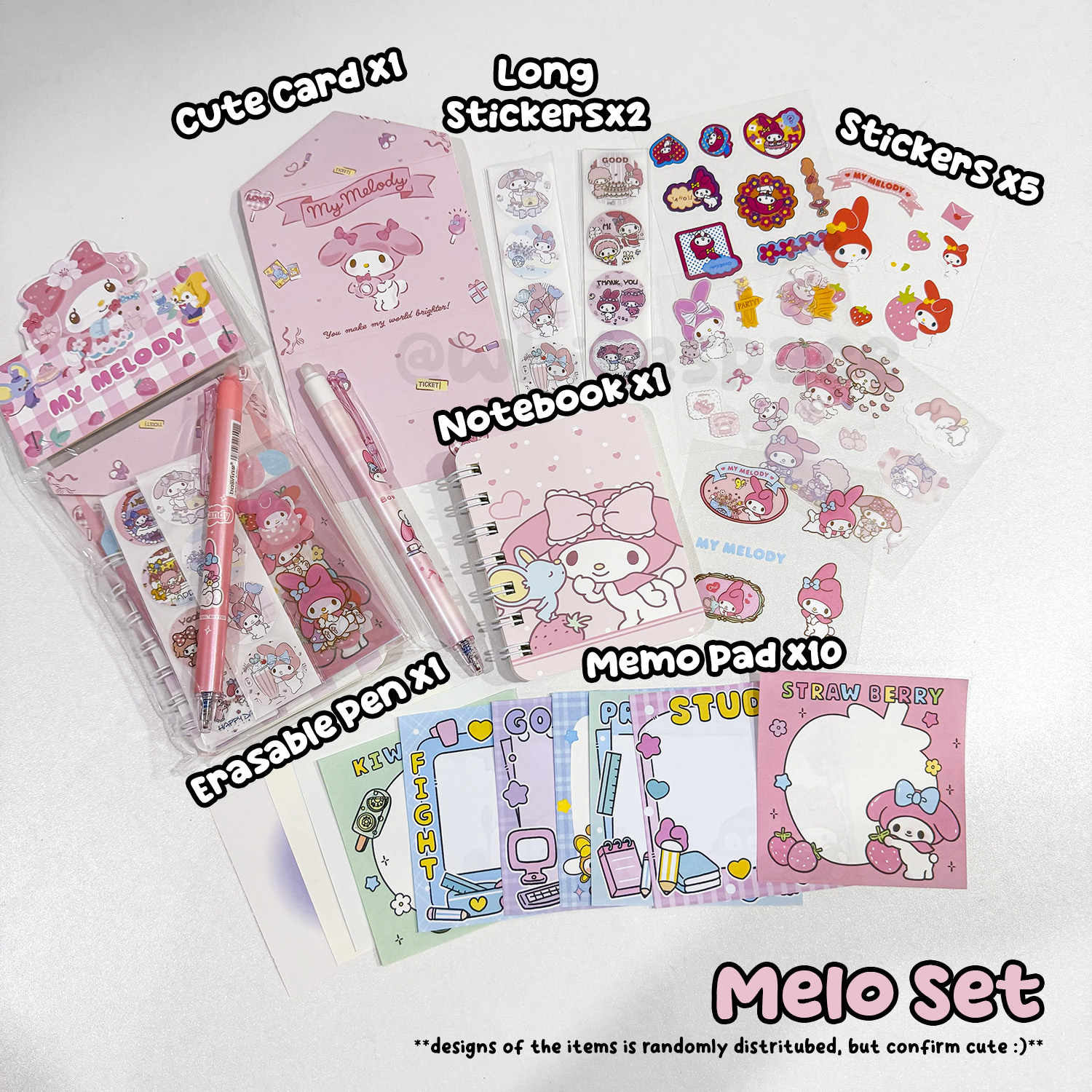 Whitespace Ready Stock Cute Stationery Goodies Pack for Student ...