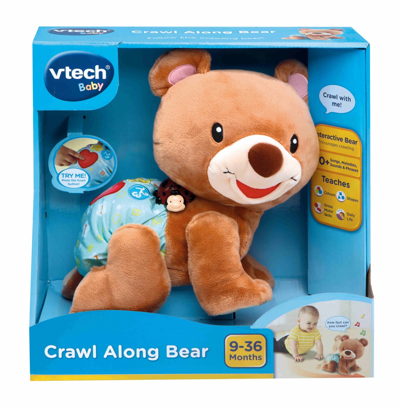 VTech Crawling Bear Crawl Along Bear Learning Crawling Toys Baby 6 36 months Shopee Malaysia