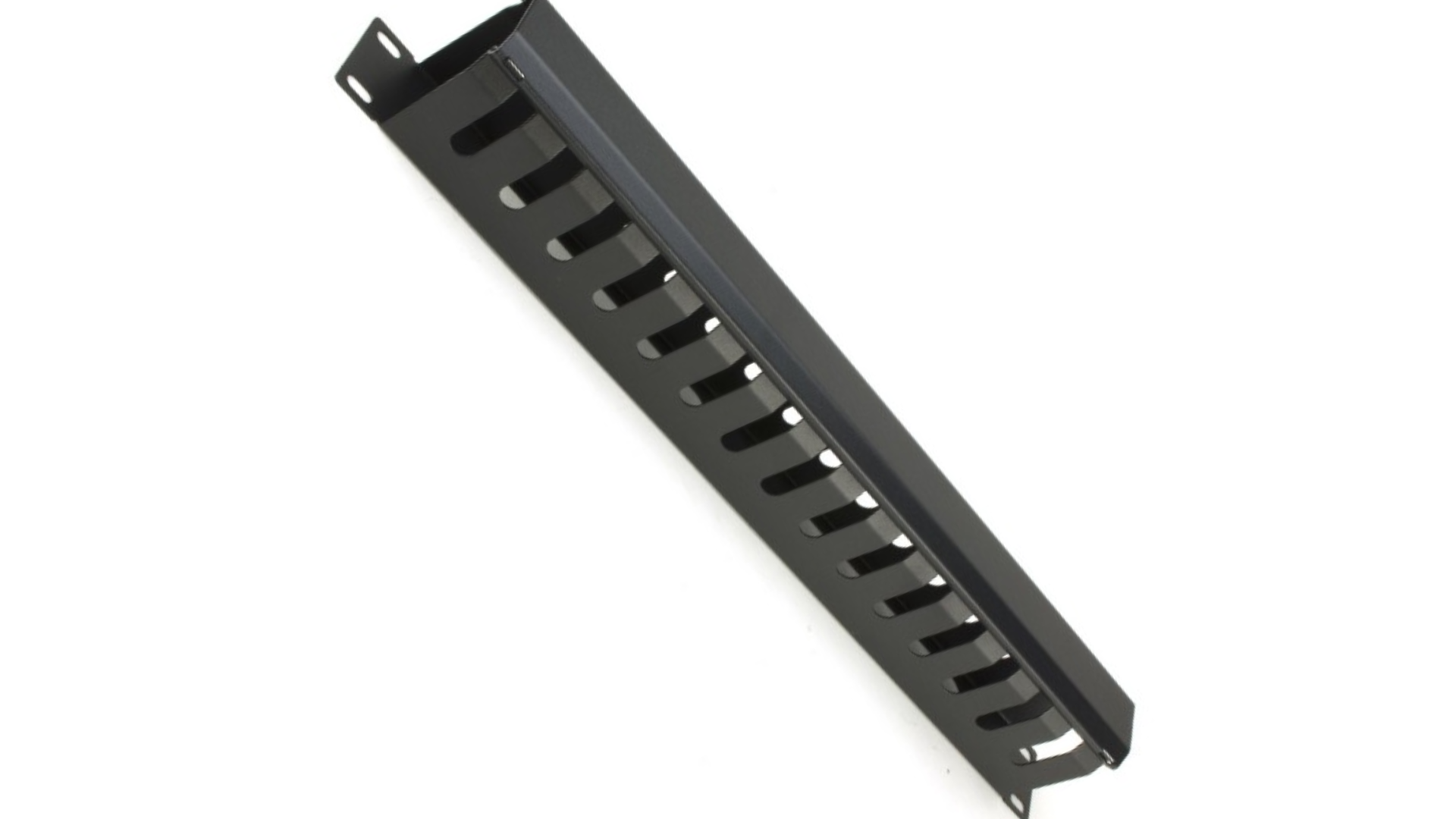 Metal Black Cable Management 1U Panel for Equipment Server Rack 19inch ...