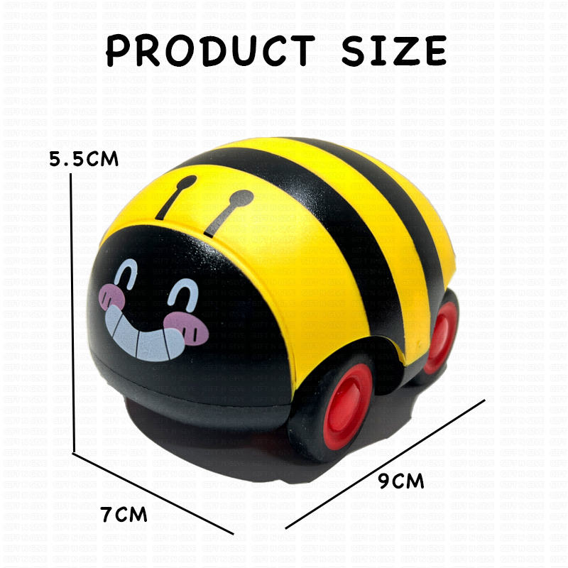 2PCS Insect Beetle Ladybird Car Push Pull Back Pullback Kereta Friction ...