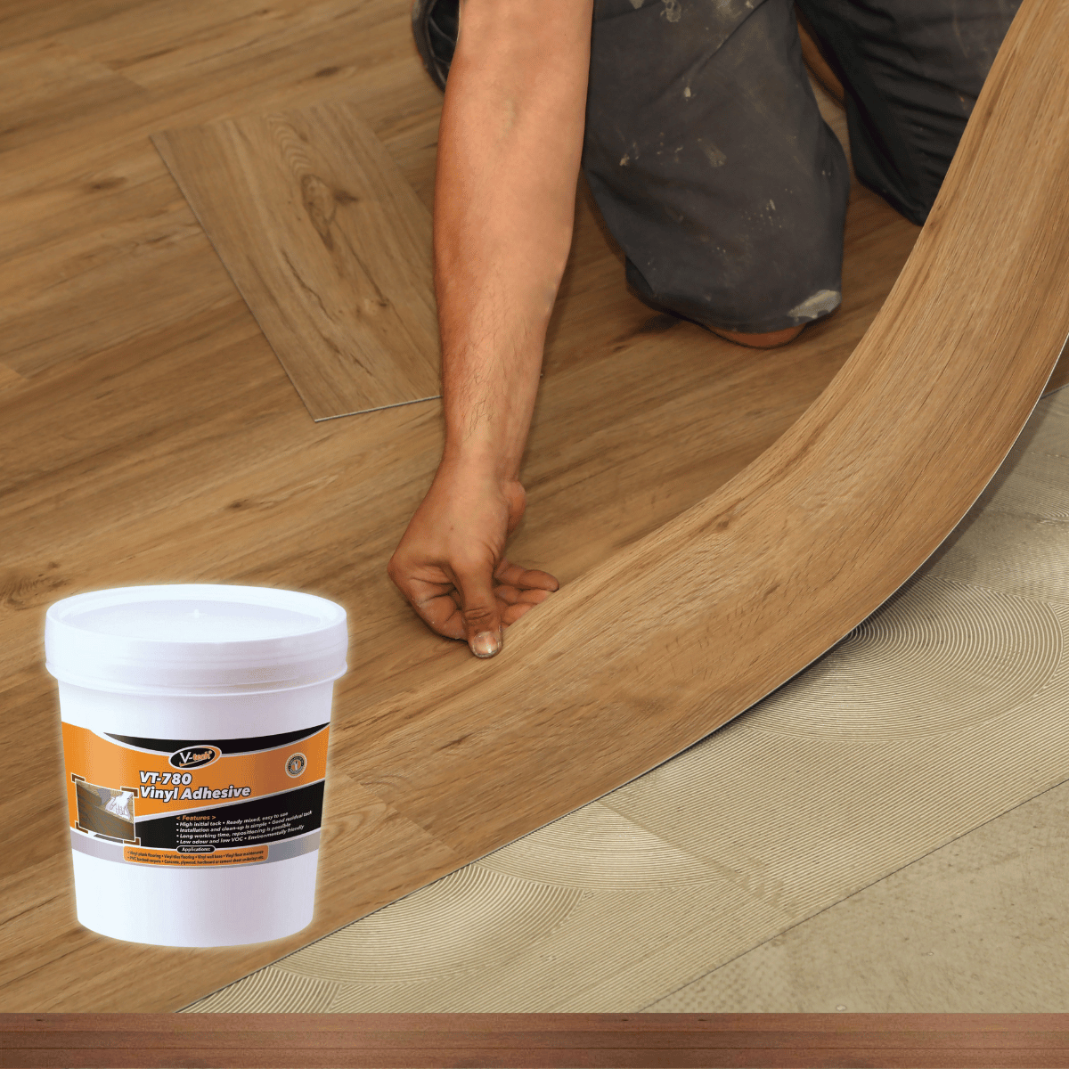 Vtech VT-780 1KG/5KG Vinyl Adhesive Sealant Flooring Glue Gam Lantai ...