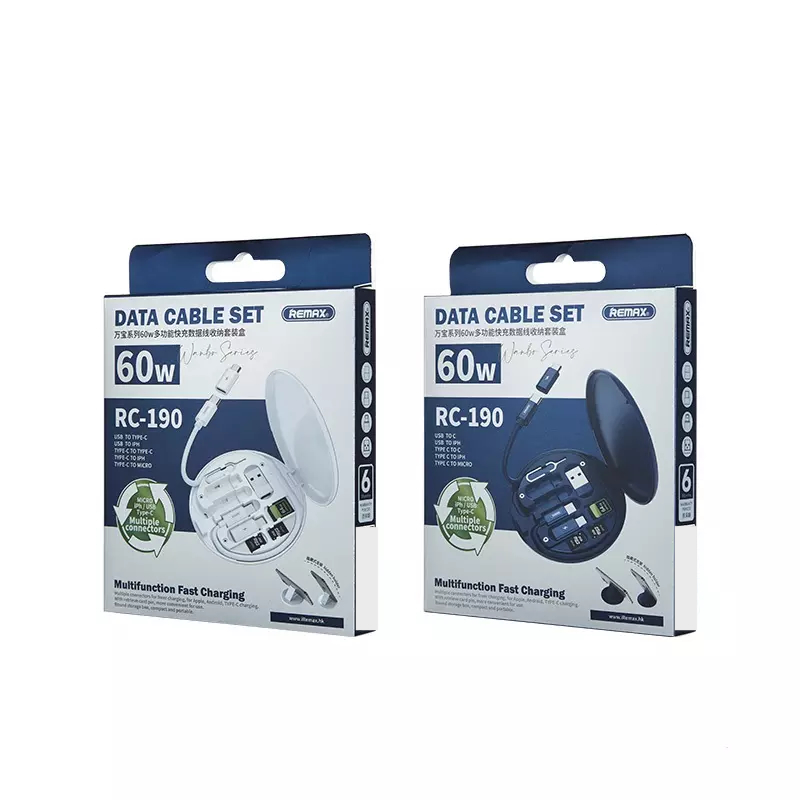 [REMAX ORIGINAL] 60W Multifunctional USB cable storage All in one set ...