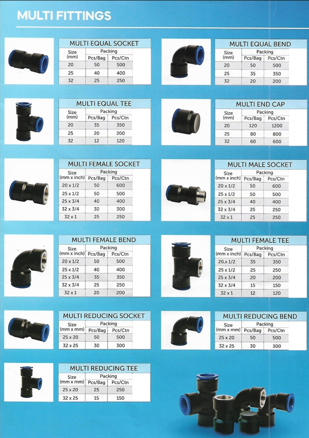 KIZ MULTI FITTINGS FOR POLY BUTELINE HANSEN PPR PIPE / POLY FITTINGS ...