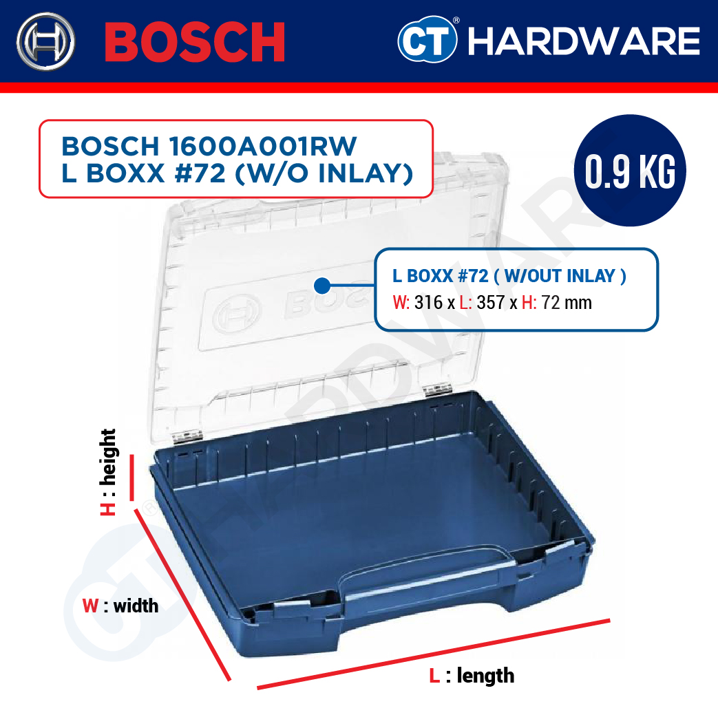 Bosch L-Boxx Carrying Case System L BOXX 72 1600A001RW 1600A001SB ...