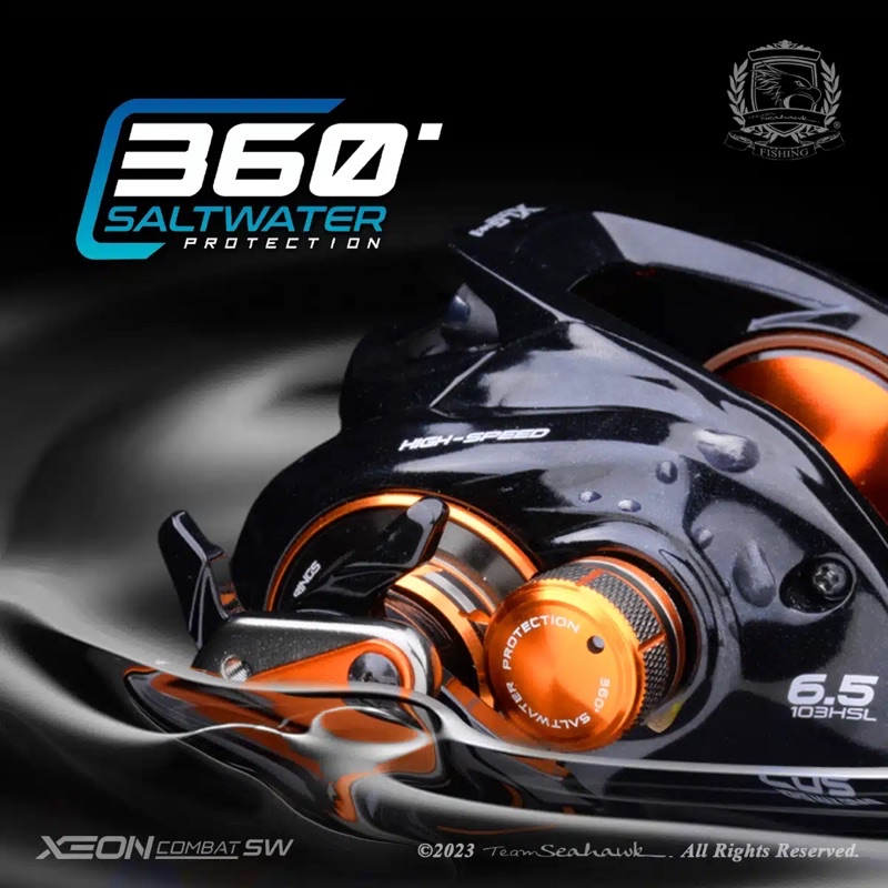 Team Seahawk Xeon Combat SW103HSL Baitcast Overhead Reel SW 103HSL BC ...
