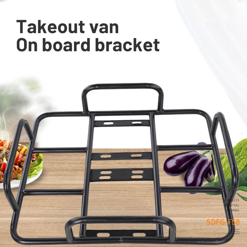 Motorcycle delivery rack Rest assured to bear 40KG Food Panda Bag Rack ...