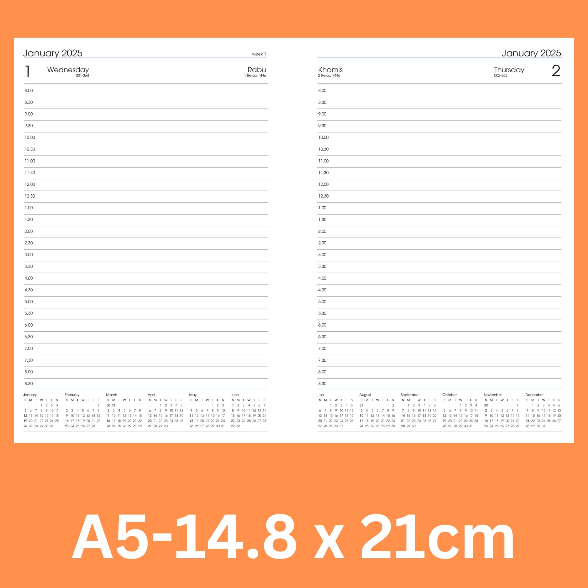 2025 diary a4 a5 one day a page diary 392pages thick appointment book