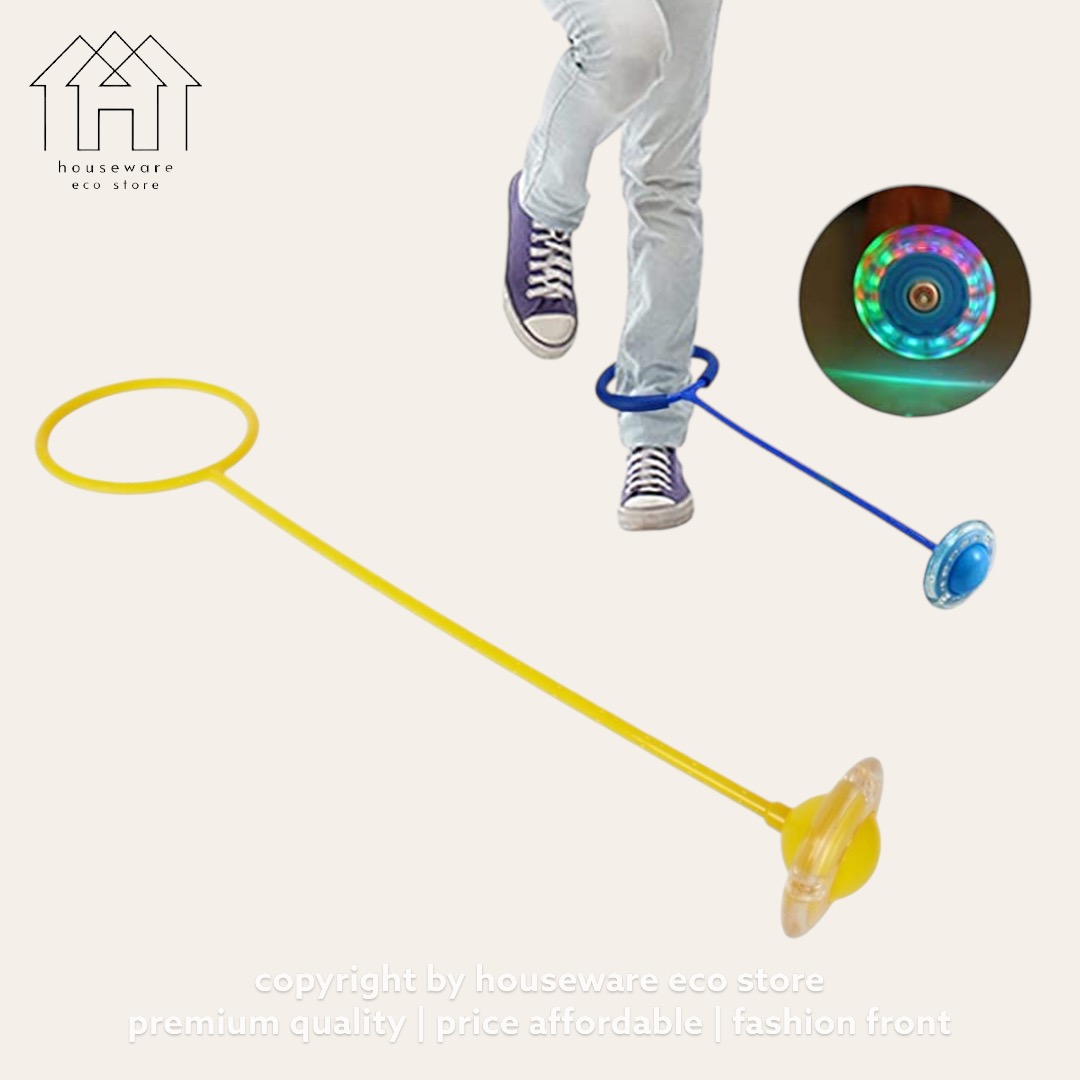 Children Kids Jumping Ring Flash Bouncing Rope Ankle Skip Ball Rotating ...