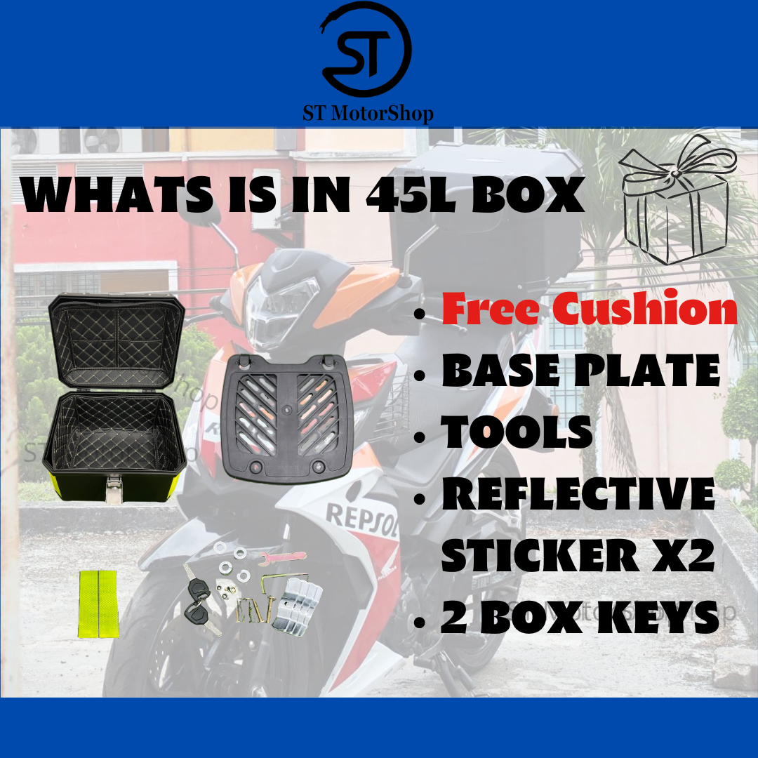 SOYO Rs150r Adjustable Rear Rack Foldable with Top Box 45l Motorcycle ...