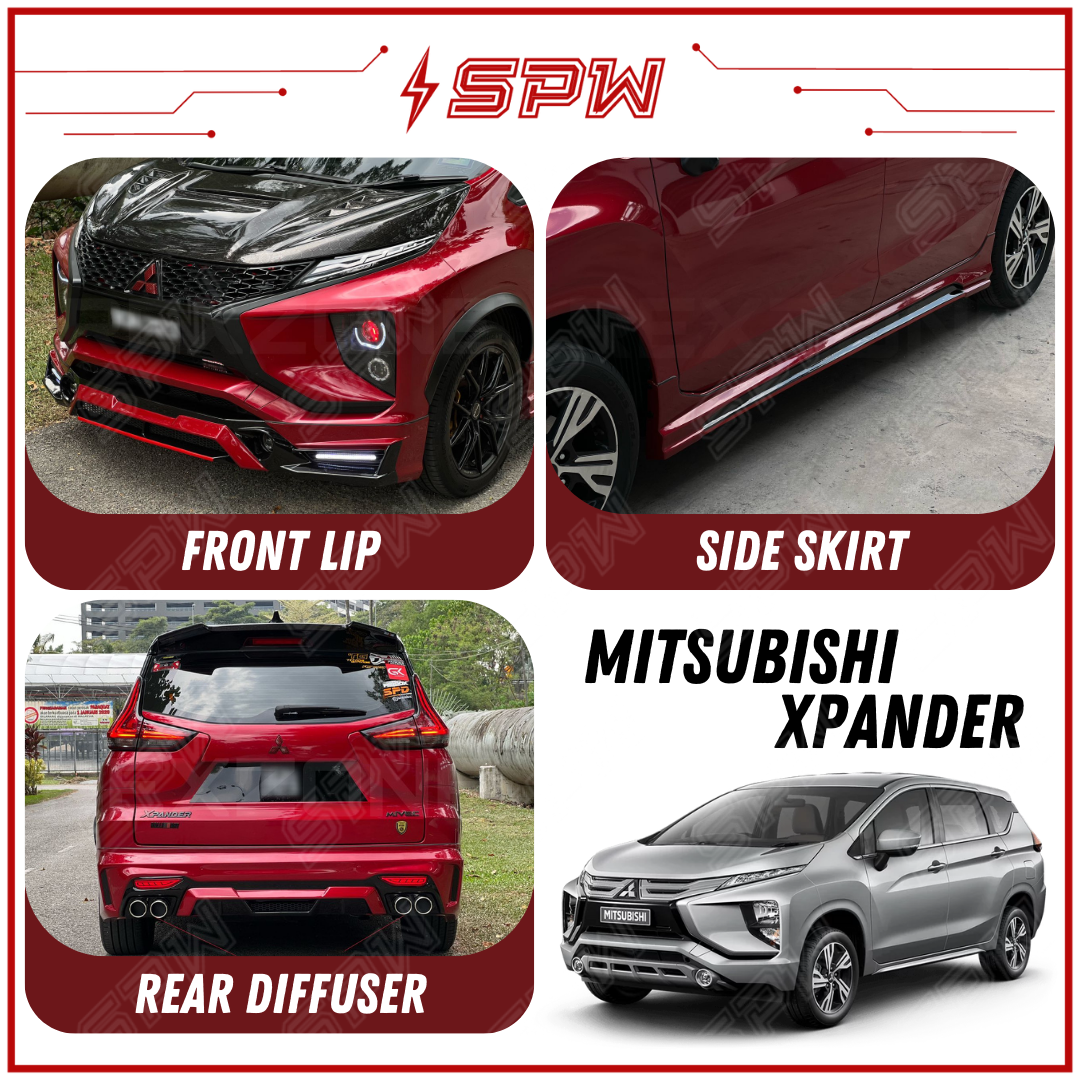Mitsubishi Xpander (2020-2023) VZMX Bodykit Front Lip Side Skirt Rear ...